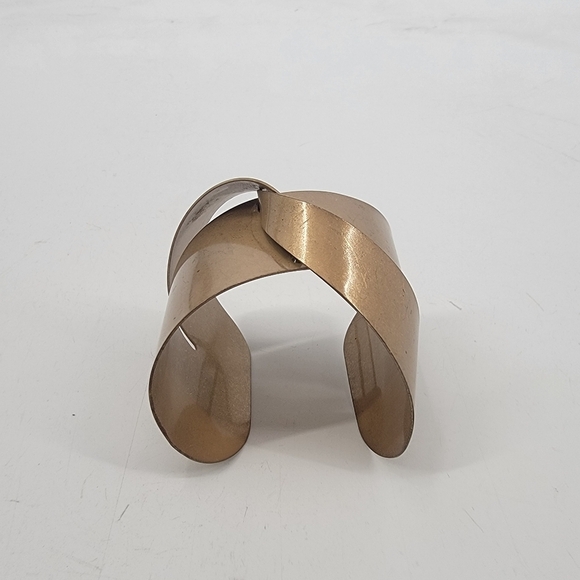 Retro Vintage 80s Gold Metal Arm Cuff Boho Minimalist Festival Goddess Bracelet - Picture 11 of 16